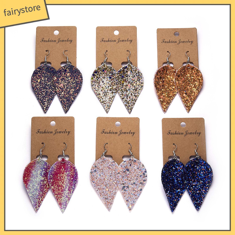 Khuyên Tai Hợp Kim Hình Giọt Nước Đính Đá Lấp Lánh