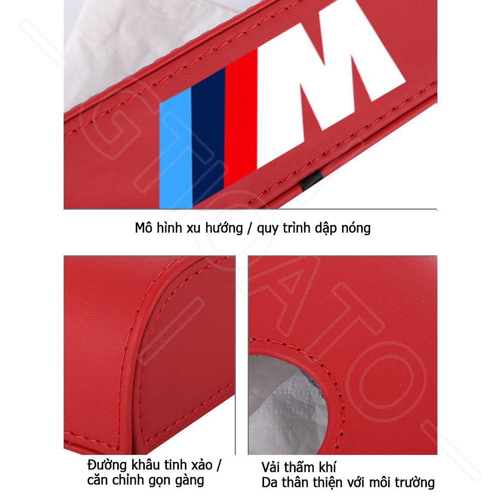 GTIOATO Cho Bmw M Hộp Đựng Khăn Giấy Ô Tô HộP ĐựNg GiấY ĂN TrêN Ô Tô HộP ĐựNg GiấY TrêN Xe Ô Tô Hộp Khăn Giấy Ô Tô HộP ĐựNg Đồ TrêN Ô Tô Trang Trí NộI ThấT Ô Tô Cho BMW X4 E46 E90 F30 F10 1 X2 8 118I 320i M4 E60 218i X5