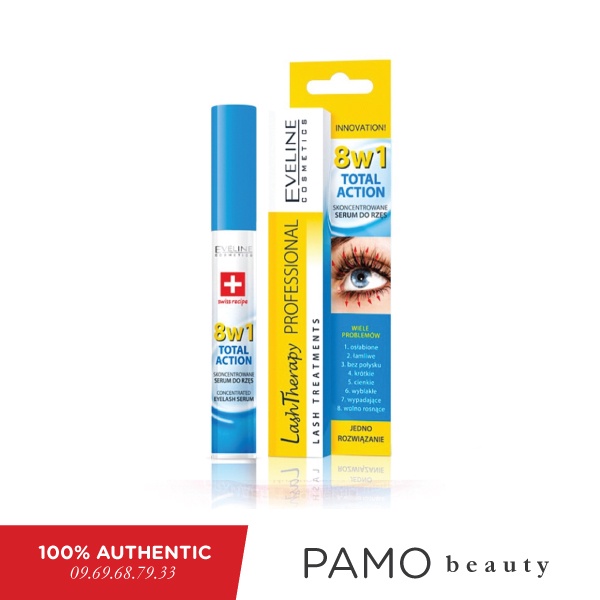 Huyết thanh dưỡng dài mi Eveline 8 in 1 Total Action