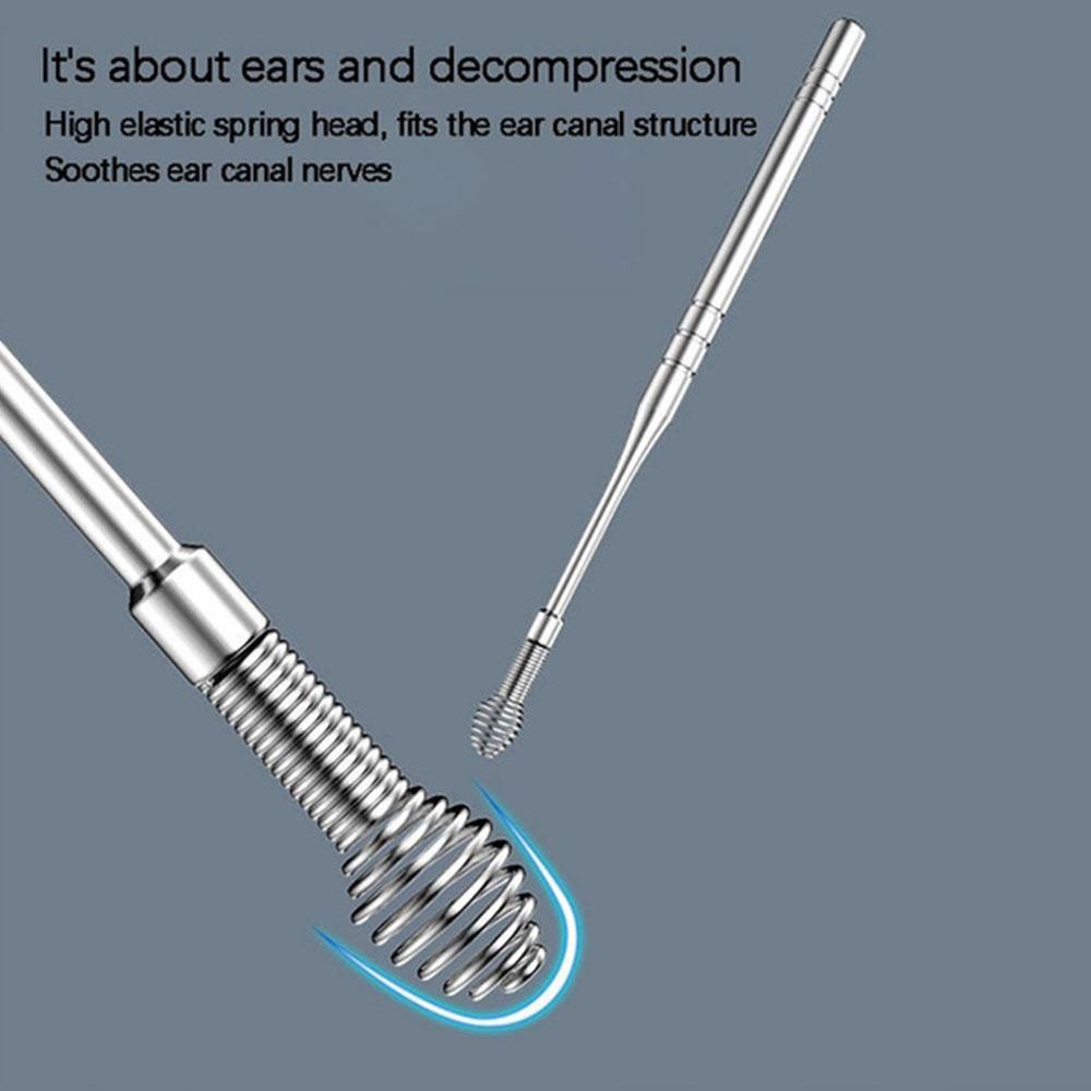 [Hàng mới về] Set 6 dụng cụ lấy ráy tai bằng thép không gỉ chăm sóc cho nam và nữ