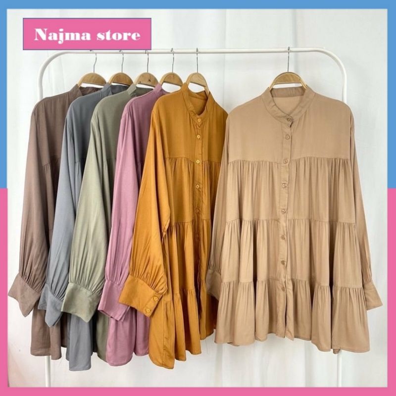 Áo kiểu diềm xếp nếp màu vàng Size XL hàng mới nhất phong cách Hàn Quốc hàng ngày cho nữ và người lớn