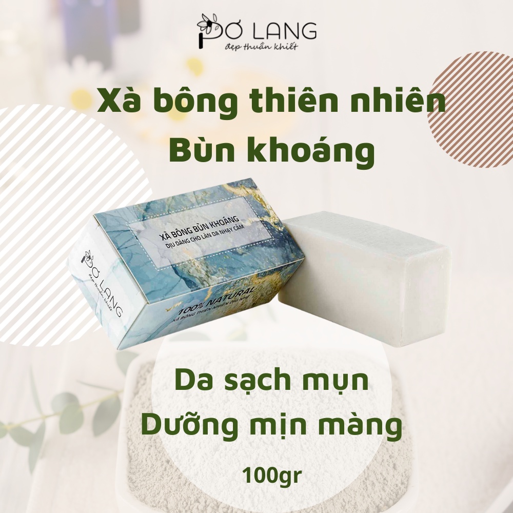 Xà bông bùn khoáng dưỡng da Pơ Lang bánh 100gam