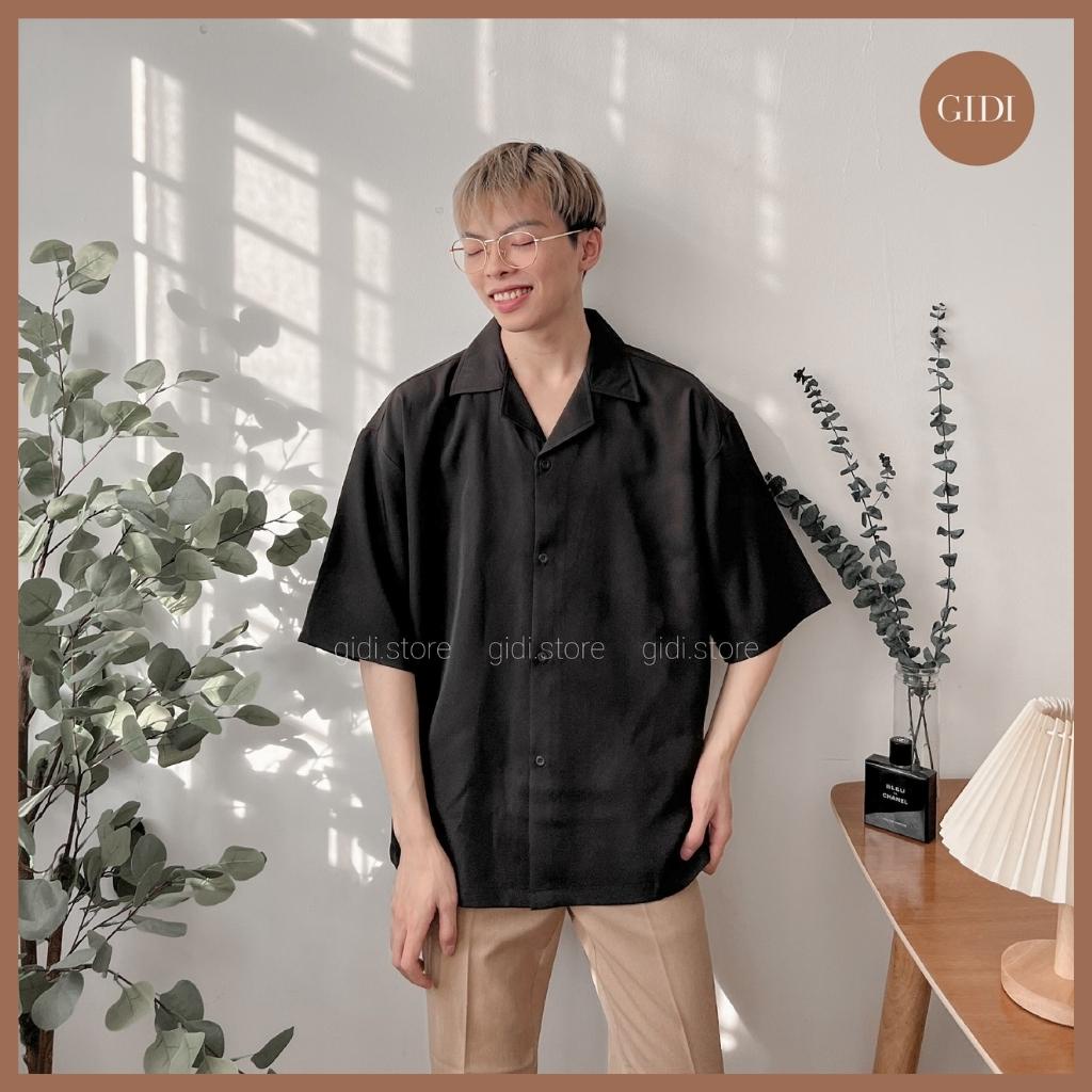 Áo Sơ mi cổ VEST - Nam Nữ Unisex form rộngmàu TRẮNG/ ĐEN (Ảnh thật 100%)