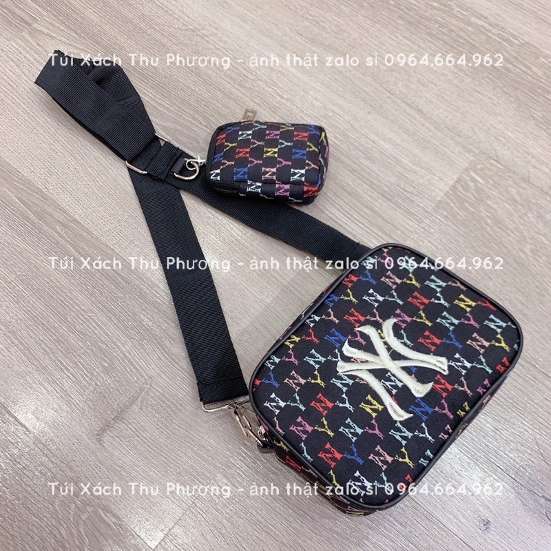 Sét đôi đeo chéo, túi đôi đeo vai hoạ tiết chữ thêu LA- NY nhiều màu dễ phối đồ cho cả nam và nữ (cam kết ảnh thật)