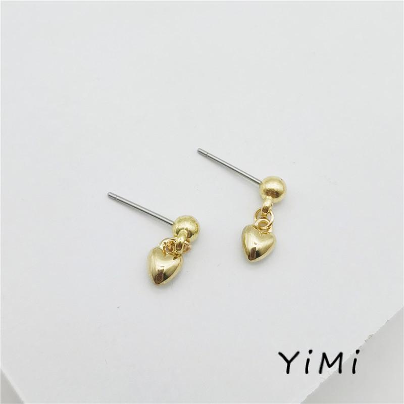 Khuyên Tai Hình Trái Tim Nhỏ Giọt Nước Ngọt Ngào Đơn Giản Cao Cấp Cho Nữ