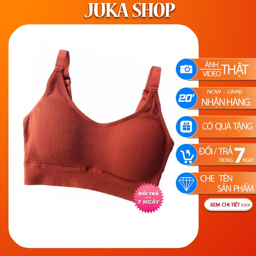 Áo Ngực Áo Bra BRA01 VNXK Kiểu Dáng Thể Thao Chất Liệu Cotton Bề Mặt Gân Tăm 2 Dây Mặc Thoải Mái Vừa Vặn Cơ Thể