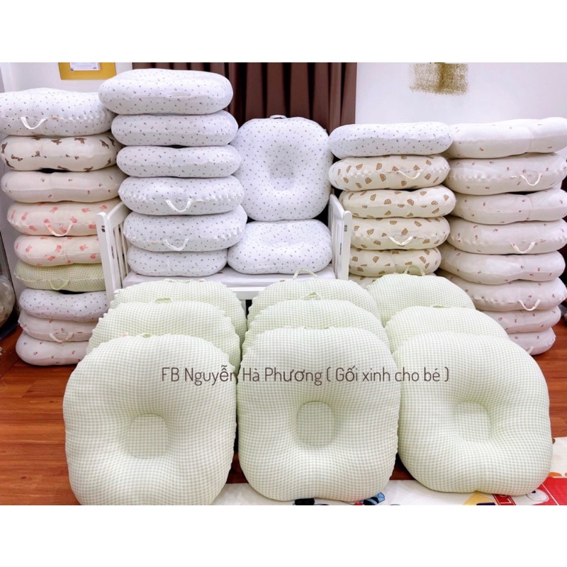 Gối chống trào ngược vải xô muslin organic cao cấp