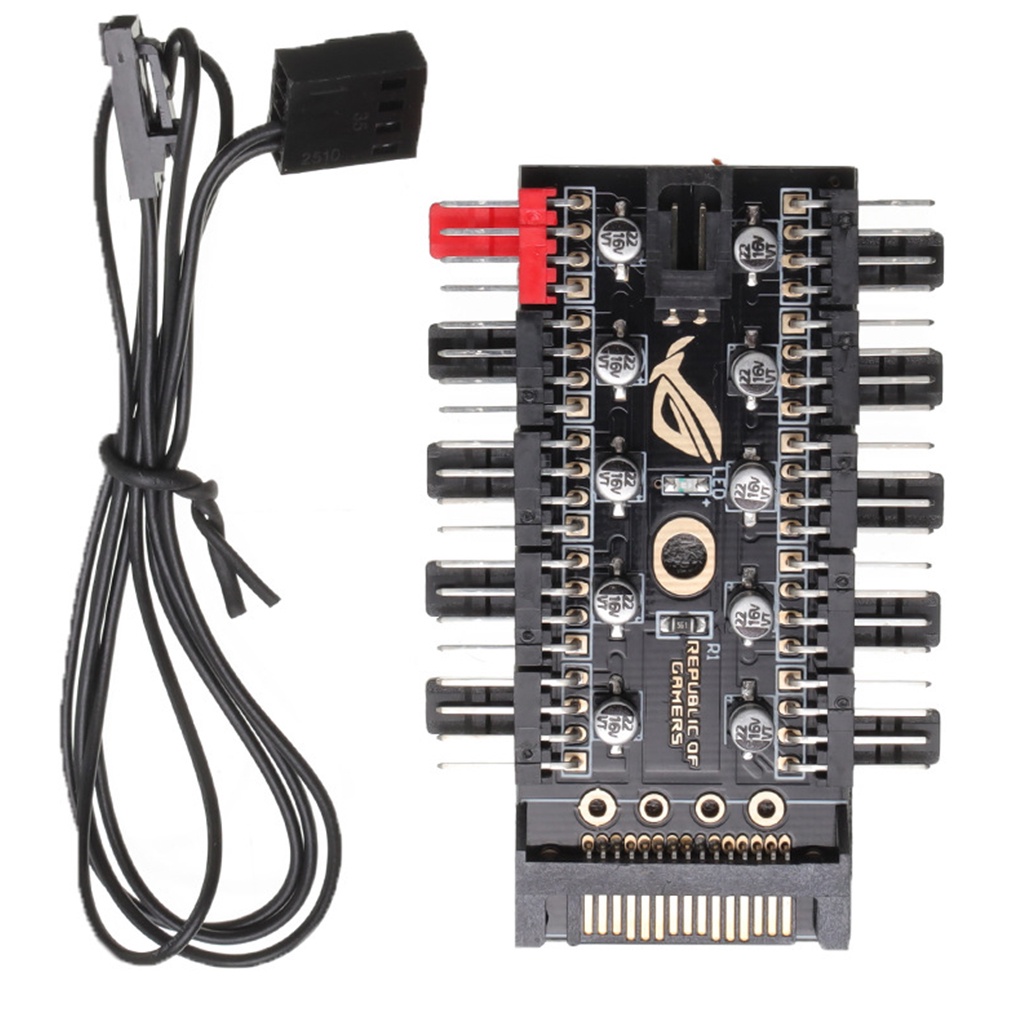 Hub chia chuyển đổi điều khiển tốc độ quạt tản nhiệt 4-Pin PWM phụ kiện dành cho máy tính để bàn