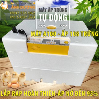 Máy ấp trứng Ánh Dương A100 - Ấp tự động 100-120  trứng gà, vịt, câu cút ... khay đảo trứng tự động đảo lăn đa năng