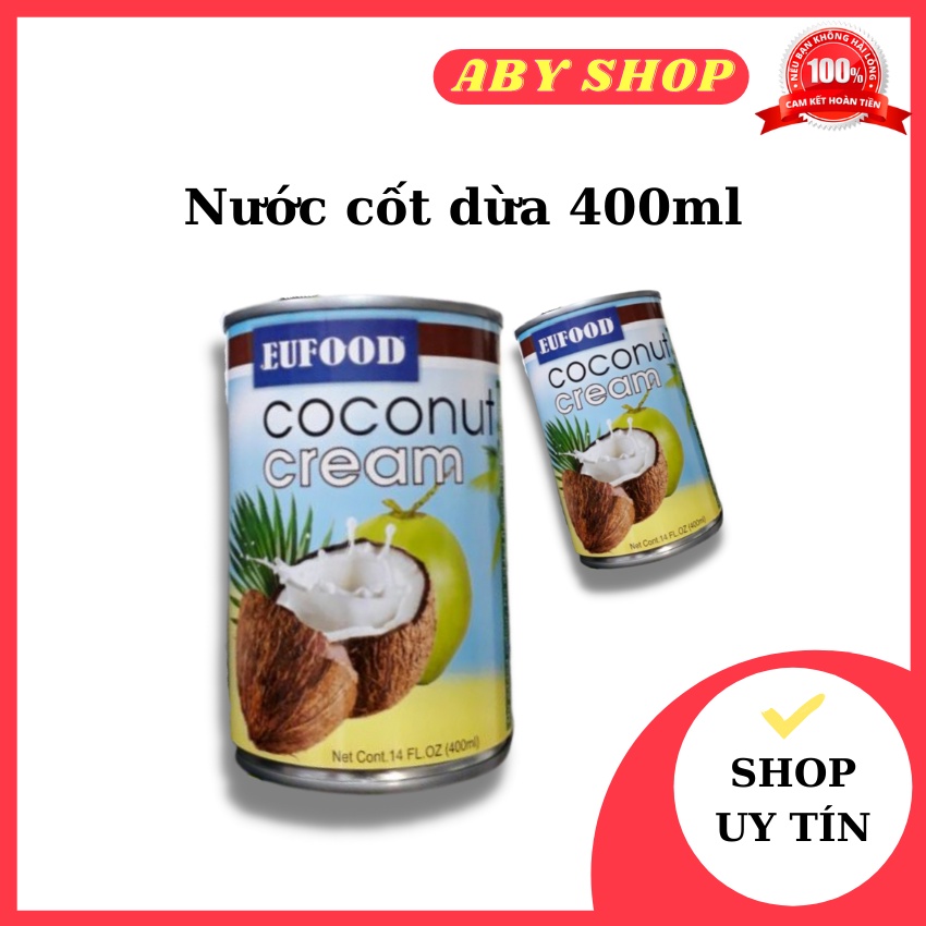 Nước cốt dừa ⚡ HÀNG LOẠI 1 ⚡400ml nước coconut cream dung để chế biến các món ăn, làm kem, nấu chè