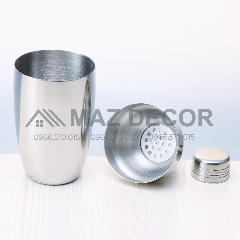 Bình shaker inox - bình lắc inox - bình shake inox pha chế cocktail trà sữa đủ các cỡ 350ml-550ml-750ml đẹp