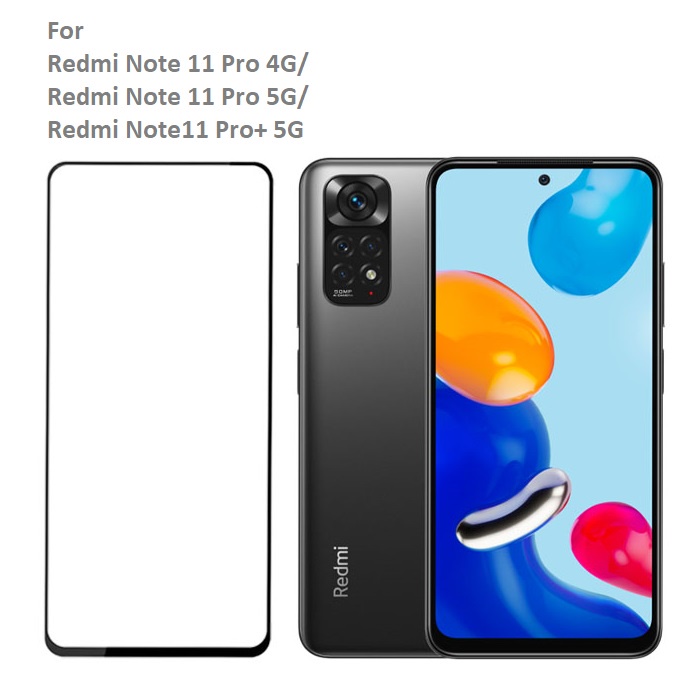 Kính cường lực Xiaomi Redmi Note 11 Pro 4G/ 11 Pro 5G/ 11 Pro+ 5G (Full Màn, Full keo)