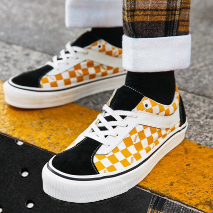 [Đề nghị đặc biệt]Vans classic series sneakers sneakers Bold Ni men and women checkerboard new official