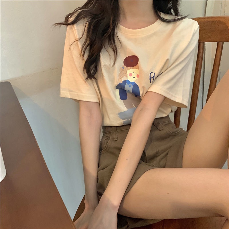 Áo Thun Ngắn Tay In Họa Tiết Thời Trang Cá Tính