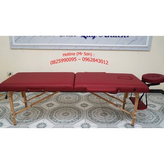 Giường Spa Massage Gấp Gọn Chân Gỗ HL1 - Tiết Kiệm Diện Tích