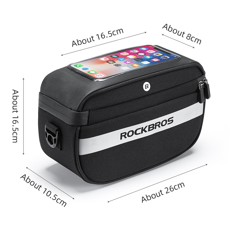 Rockbros Túi Đựng Điện Thoại Chống Thấm Nước Phản Quang Gắn Khung Xe Đạp Tiện Lợi
