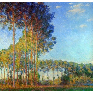 Tranh vẽ phong cảnh bên bờ sông của họa sĩ Claude Monet trên vải canvas trang trí tường nhà tùy chọn kích thước