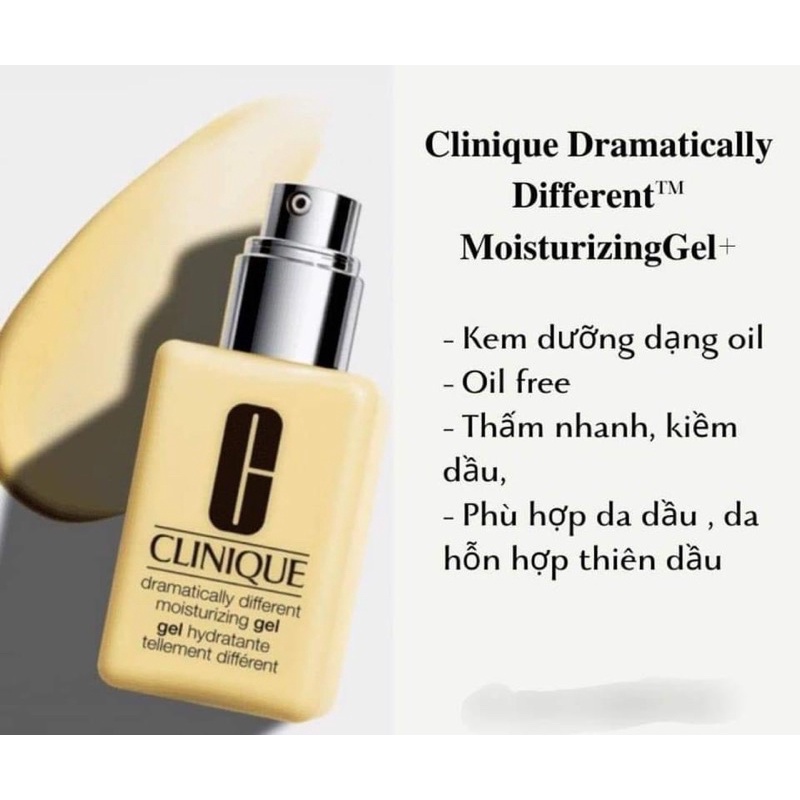 Kem dưỡng cấp ẩm da dầu Clinique Dramatically Different Moisturizing Gel