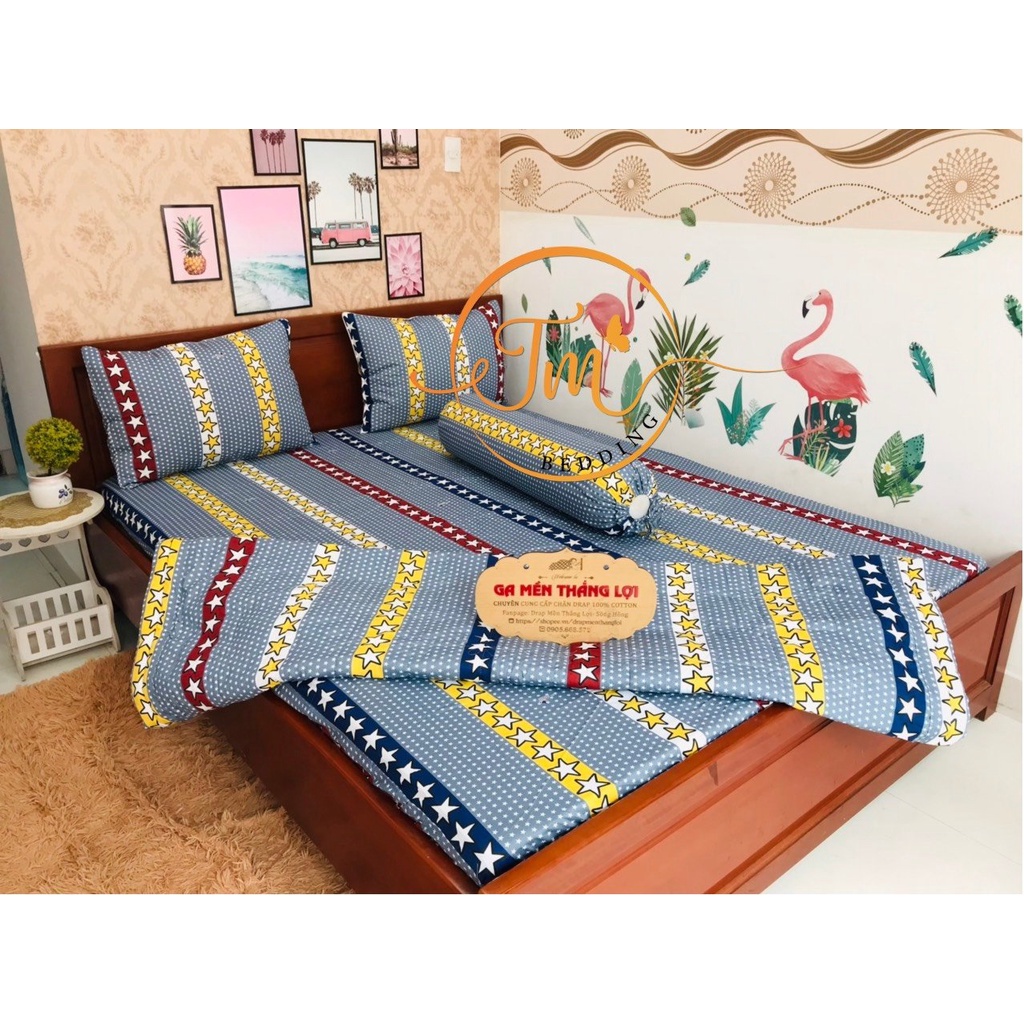 Bộ chăn ga gối vải Thắng Lợi 5 món co chăn chần gòn nhiều mẫu mới cập nhập liên tục | BigBuy360 - bigbuy360.vn