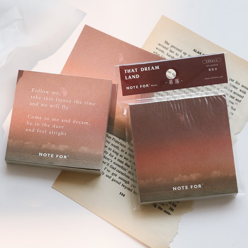 Xấp 100 giấy ghi chú thiết kế sáng tạo sử dụng tại trường / văn phòng