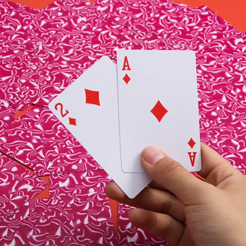 Bộ Bài Tây Nhựa MDD Classic Màu Hồng Bền Đẹp Chống Nước 100% Plastic Nhựa PVC Chống Gãy Cong BT16-4HO