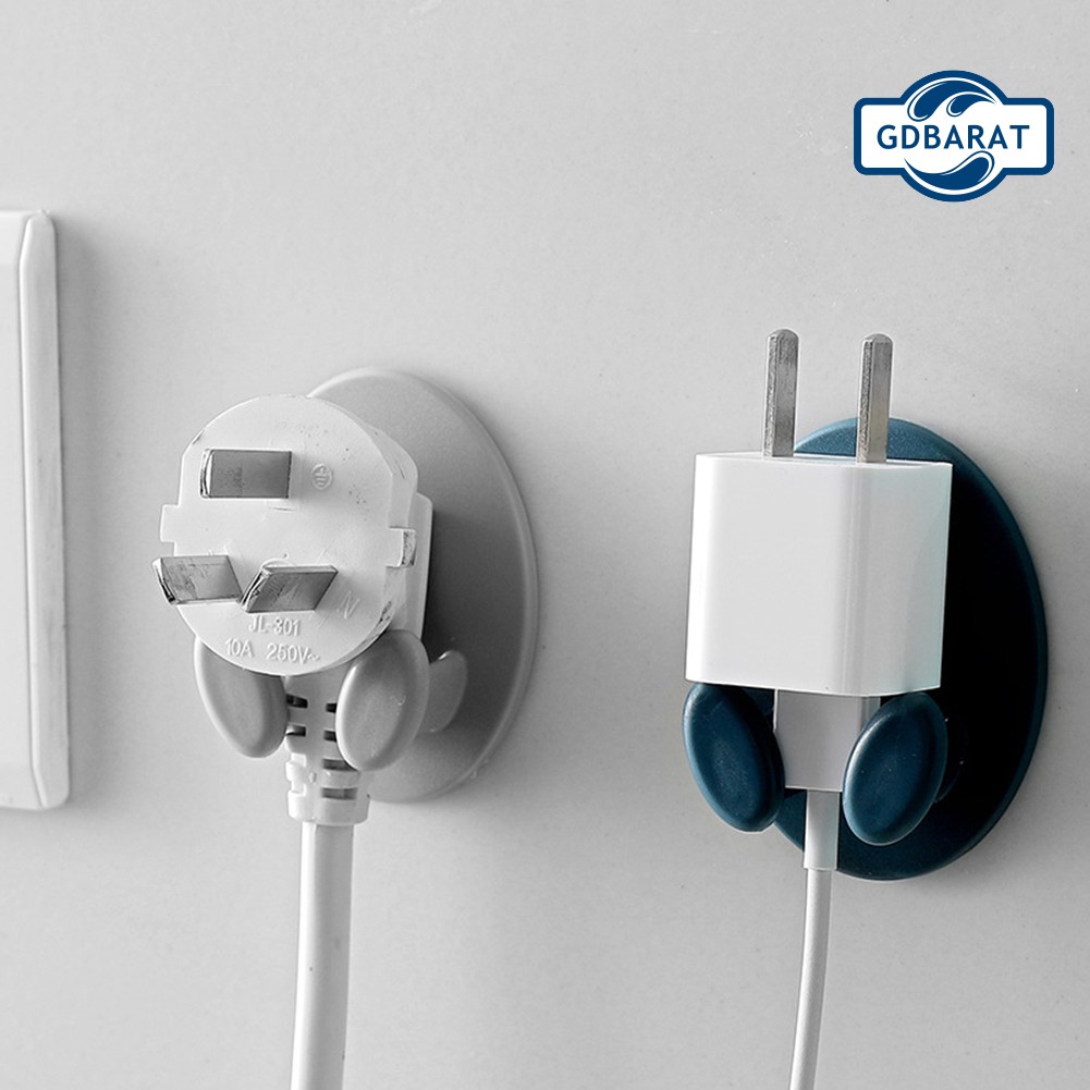 Set 2 Móc Treo Phích Cắm Dán Tường Bằng Nhựa Tiện Dụng