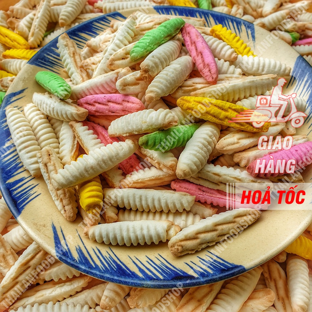 Bánh Đuông Dừa Mix Vị (Bánh Con Sâu) Lon 300Gr &amp; Túi 1KG