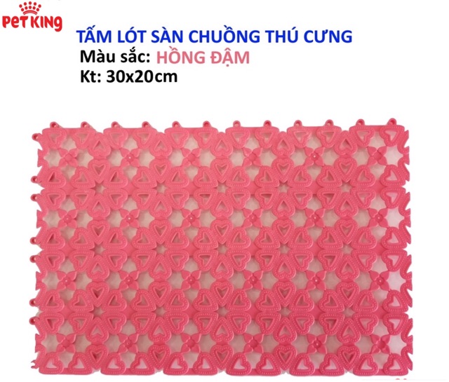 Tấm lót sàn Chuồng Chó, Mèo bằng nhựa nhiều màu bằng nhựa PVC 20x30cm