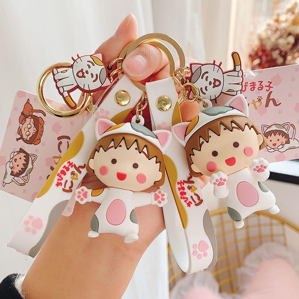 LANFY Móc Khóa Hình Búp Bê Maruko-Chan Dễ Thương