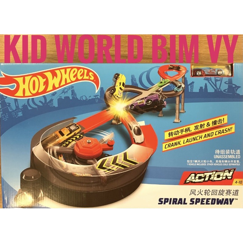 Bộ đường ray đua Hot Wheels Spiral Speedway X2589.