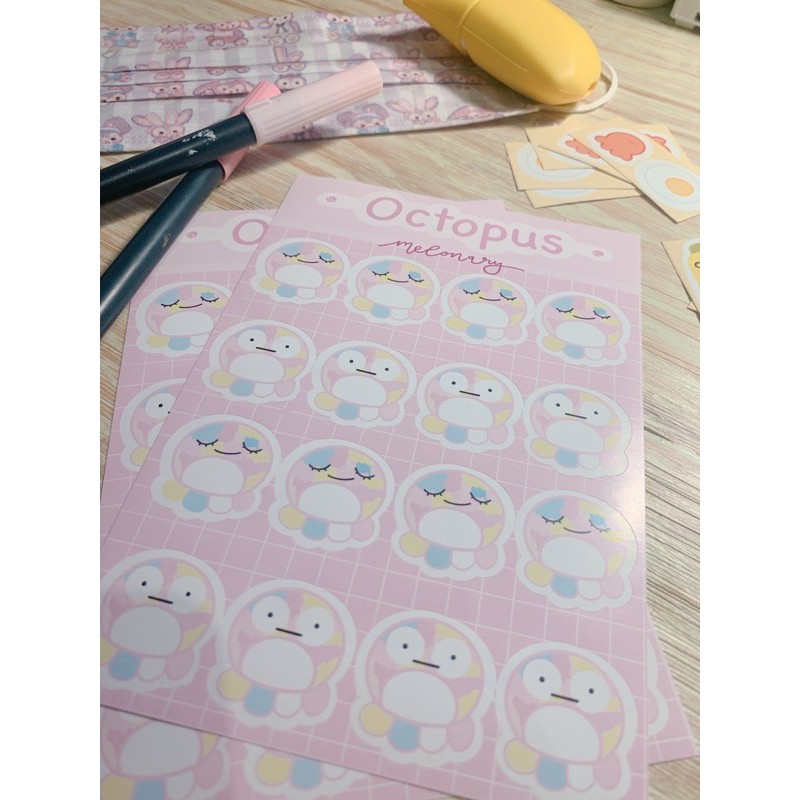 Sticker bạch tuộc hồng 🐙 | Melonary_mnl