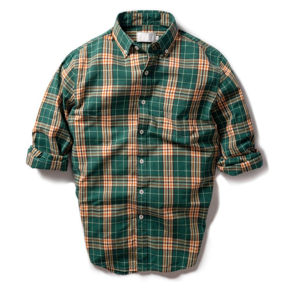 Áo sơ mi nam caro xanh rêu GREEN00, hàng xuất khẩu, phong cách hàn quốc