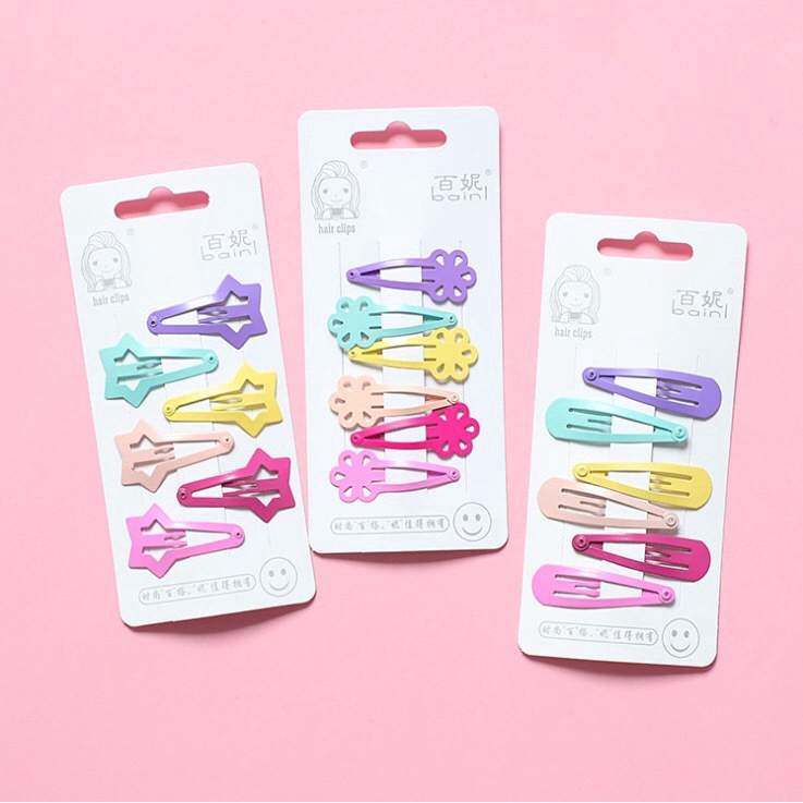 Set 6 Kẹp Tóc BB Màu Kẹo Thời Trang Dành Cho Nữ