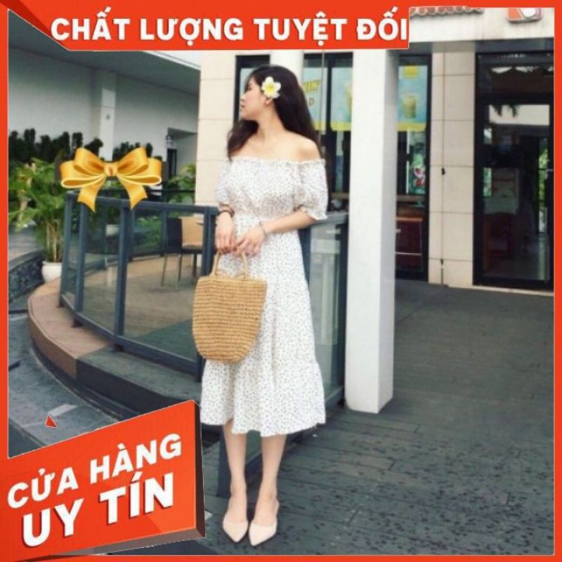 Đầm bẹt vai dễ thương