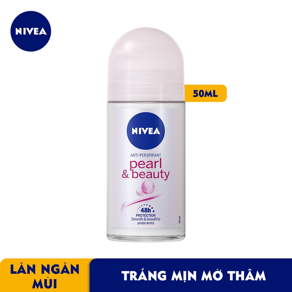 Lăn Ngăn Mùi Nivea Pearl &amp; Beauty Giảm Thâm Và Dưỡng Trắng Hiệu Quả Suốt 48h 50ml - 83735