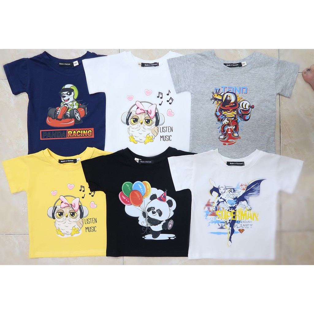áo thun trẻ em nam cotton 100% các màu : Mã 033