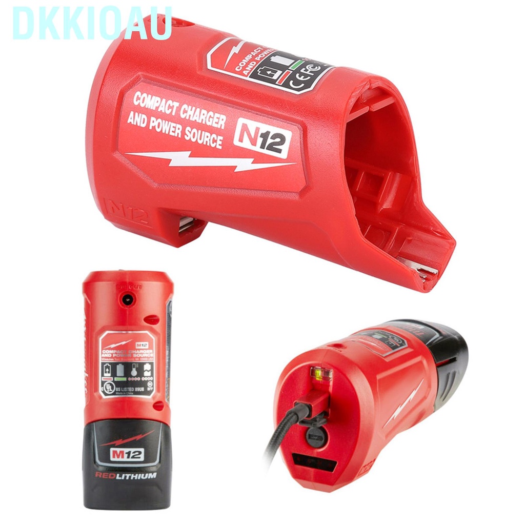 Dkkioau Portable USB Battery Charger and Power Source Fit for Milwaukee 48-59-1201 M12