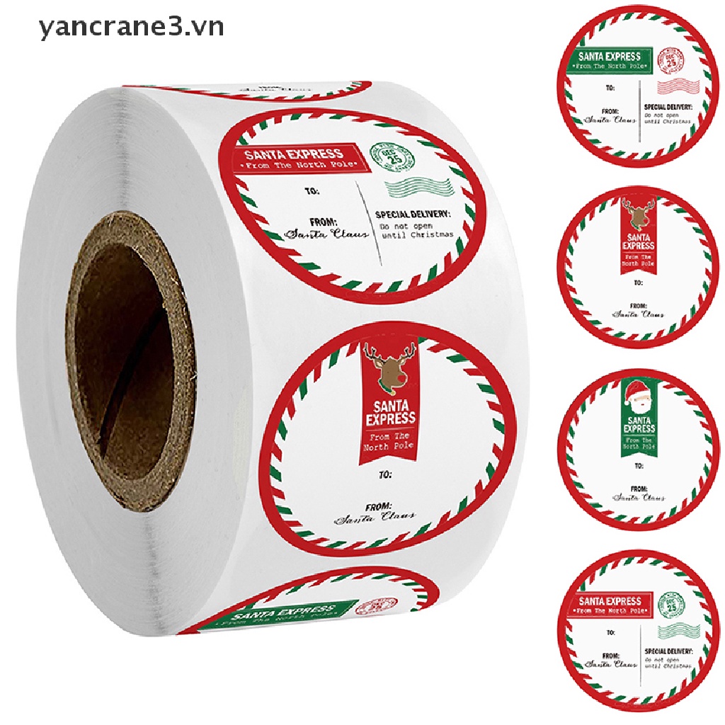 Cuộn 500 Nhãn Dán Thank You Giáng Sinh Trang Trí Sổ Tay / Album Ảnh yancrane3.vn
