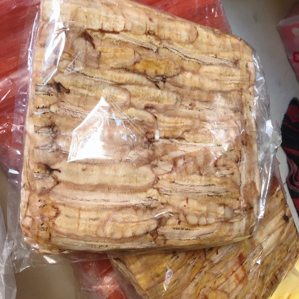 Bánh chuối miếng vuông nướng ăn liền 500gram 1kg