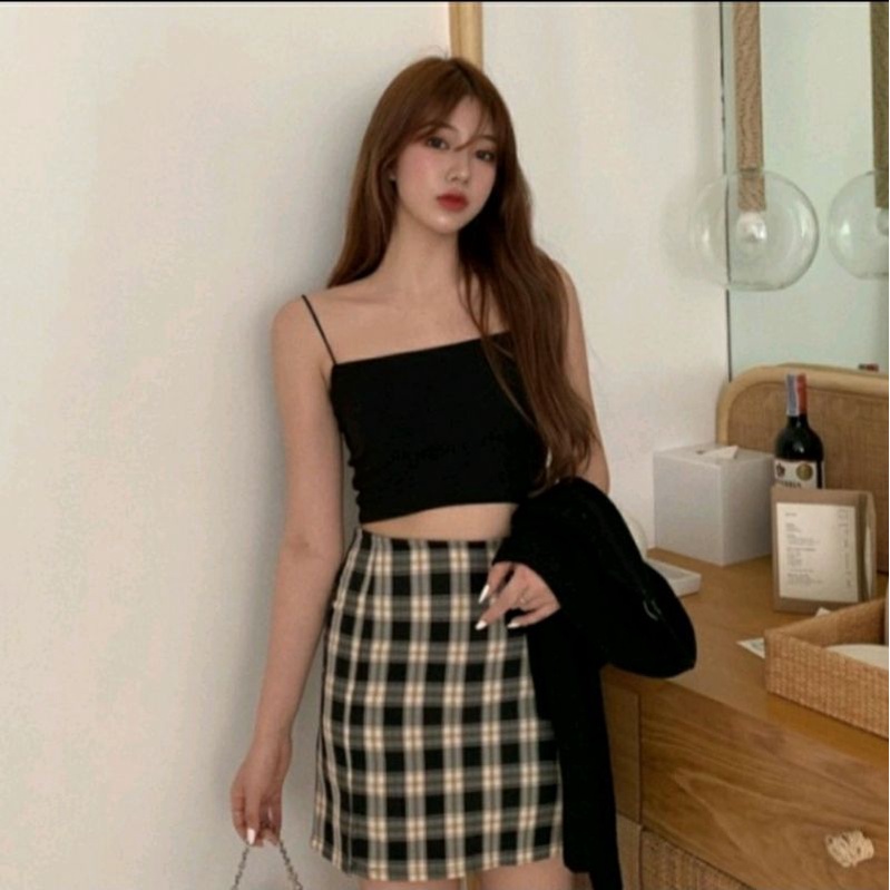 ÁO HAI DÂY SỢI BÚN 🎗 ÁO THUN GÂN CROPTOP }