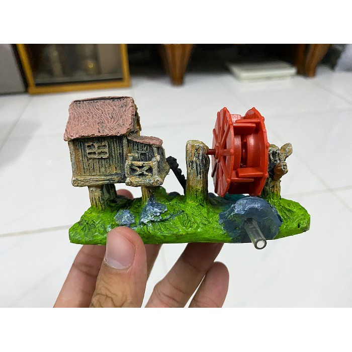 CẢNH NÚI BÁNH QUAY TRANG TRÍ HỒ CÁ NON BỘ 8X7X6CM