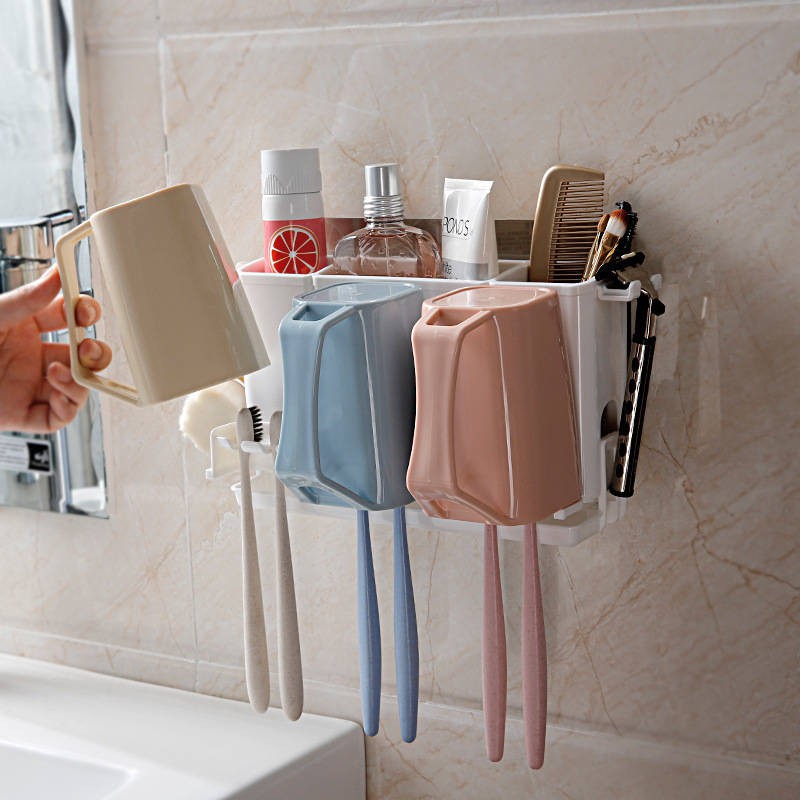 kệ lò vi sóngđời Hộp đựng bàn chải đánh răng, máy tiệt trùng, sấy khô, treo tường, không cần đục lỗ | BigBuy360 - bigbuy360.vn