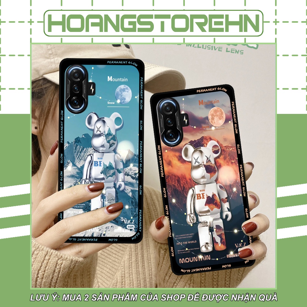 Ốp Xiaomi K40 / K40 Pro / K40 Pro Plus / K40 Pro+ in hình họa tiết Mountain, Be@rbrick dễ thương (T13 - T18)