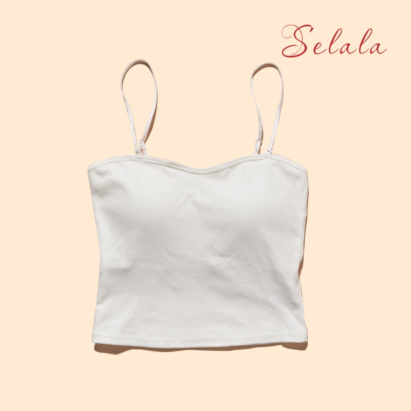 Áo 2 Dây Selala Cotton Có Đệm Nâng Ngực Tôn Dáng Nhẹ Nhàng Sexy 2D16