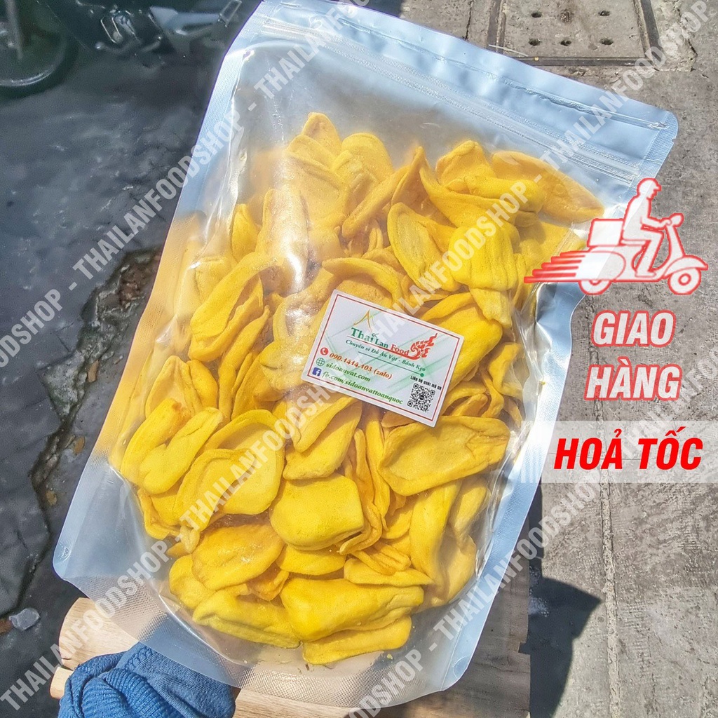 Mít Sấy Giòn Nguyên Miếng Hàng Xuất Khẩu Túi 500gr