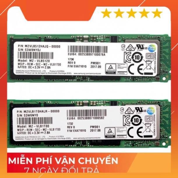 SẢN PHẨM BÁN CHẠY NHẤT -  hàng chính hàng -  Ổ cứng SSD M2-PCIe 512GB Samsung PM981 NVMe 2280 (OEM Samsung 970 EVO)