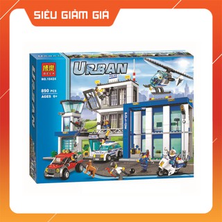 Lắp Ráp Xếp Hình Mô Hình Trụ Sở Cảnh Sát Thành Phố 890 Khối BELA10424