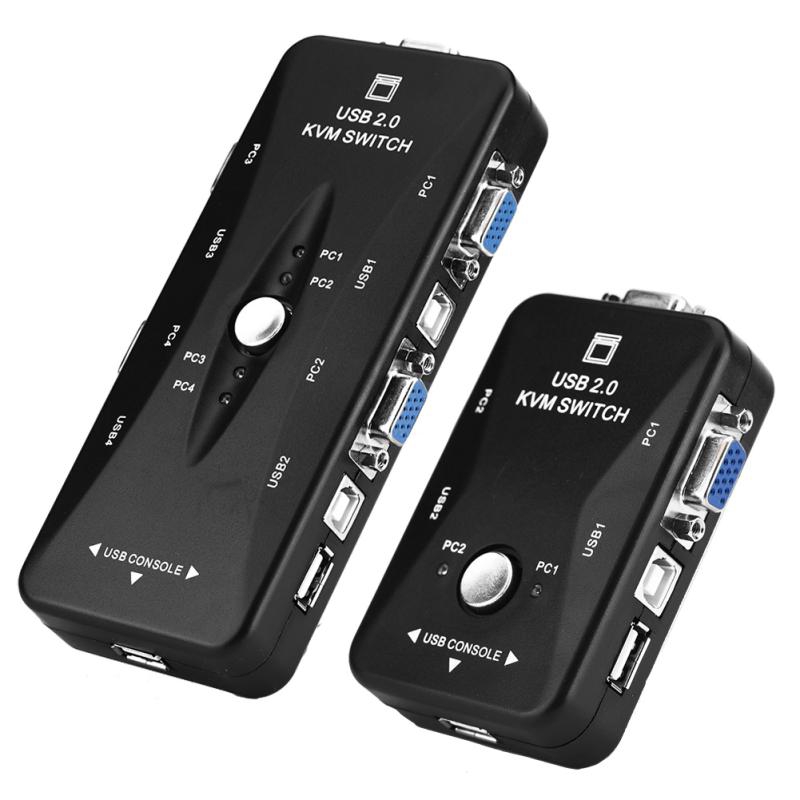 Bộ chia 2/4 cổng USB 2.0 VGA KVM cho máy tính