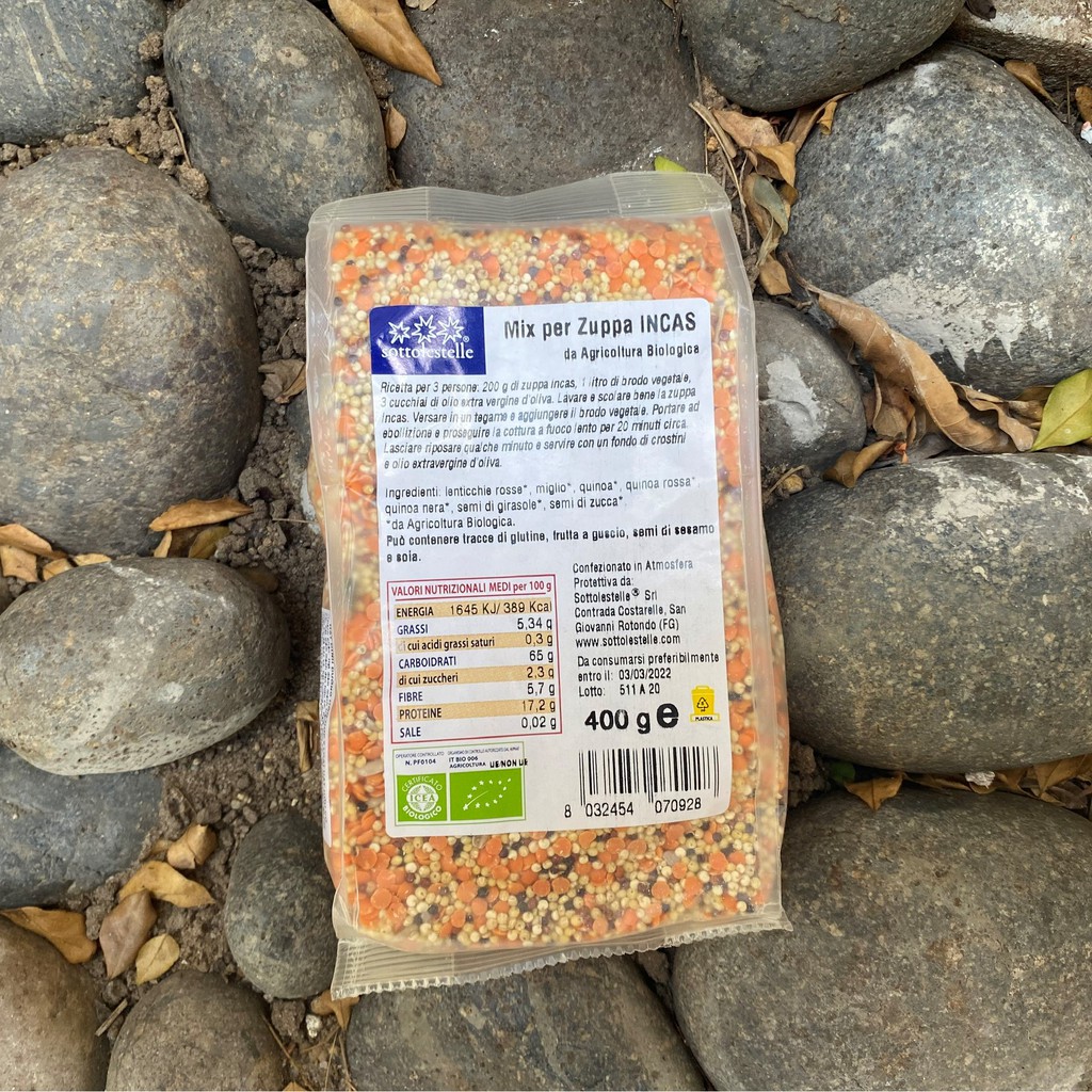 Hỗn hợp 7 loại hạt dinh dưỡng hữu cơ Sotto 400g Organic Mix Zuppa Incas
