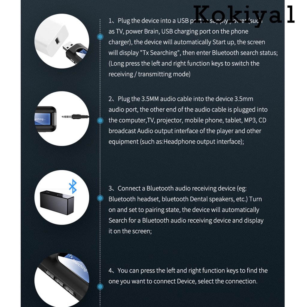 Usb Bluetooth 5.0 Kokaya1 Có Màn Hình Lcd Cho Pc Tv | BigBuy360 - bigbuy360.vn